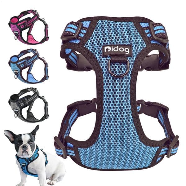 Nylon Dog Harness Reflective Bull Step In No Pull Pet Pug Harnesses Adjustable for Small Medium Dogs Pitbull Puppy 240724