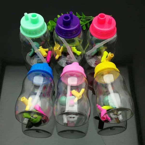 Europe and Americaglass pipe bubbler smoking pipe water Glass bong Color acrylic milk bottle and water bottle