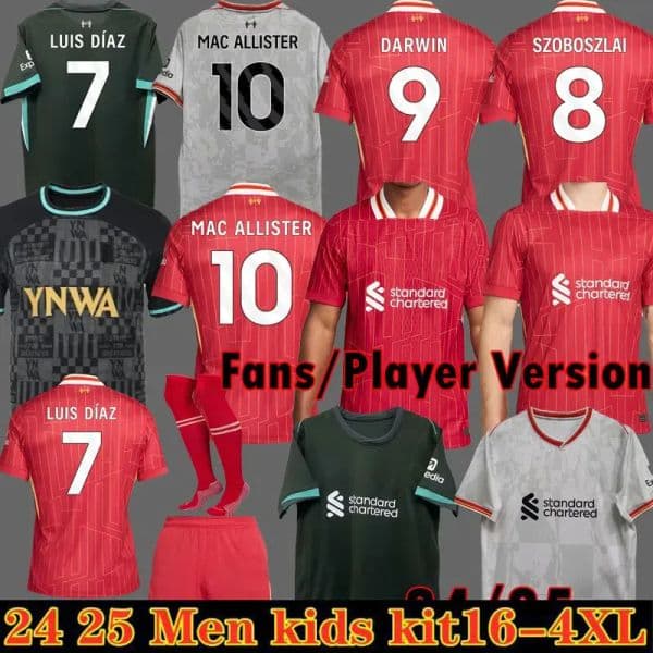 23 24 25 ALLISTER SZOBOSZLAI soccer jerseys GAKPO DARWIN 2023 Mohamed Luis DIaz ALEXIS football kits shirts men kids uniform goalkeeper 2024 2025 GRAVENBERCH