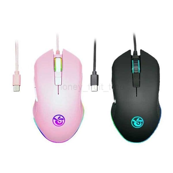 Type C Mouse Ergonomic USB C Mice for Gaming 6 Buttons 3600DPI CompatibilityM240725