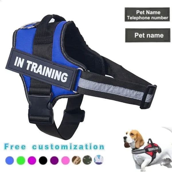 Drop Dog Harness ID Custom patch Reflective Breathable No Pull Pet Vest Training Accessories 240724