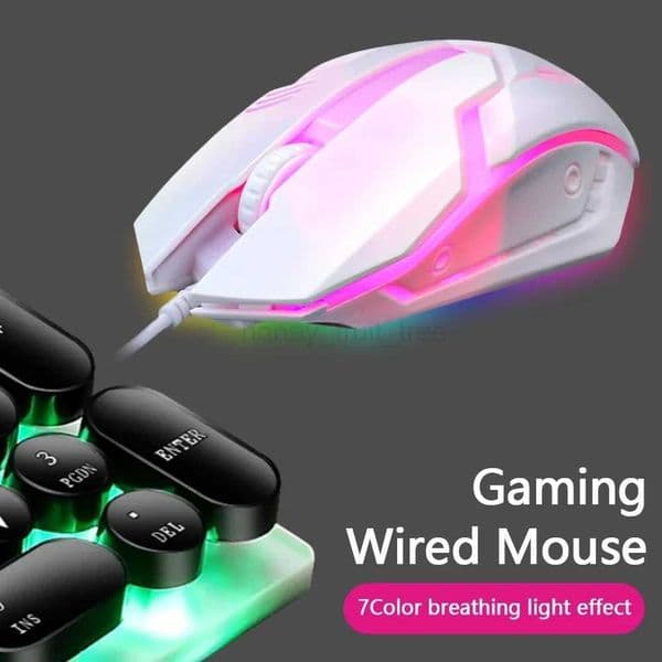 Limei S1 E Sports LED Luminous Backlit Wired Mouse USB Wired For Desktop Laptop Mute Office Computer Gaming Mouse M240725