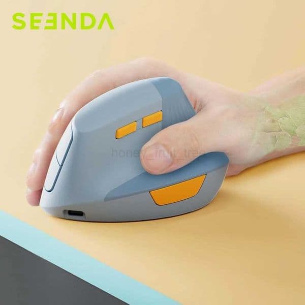 Seenda Vertical Wireless Mouse Type C Rechargeable Ergonomic USB Type C Mice for Laptop PC MacBook Windows AndroidM240725