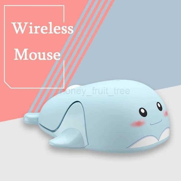 Cute 2.4G Wireless Mouse Cartoon Dolphin 3D Mice Mini Gaming Mause USB Optical Computer Mouse For Laptop PC Computer Kid GiftM240725