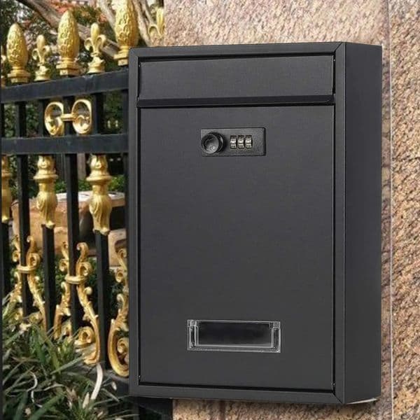 Metal Locking Mailbox with Lock Iron for Gate Office Loading spaper 240718