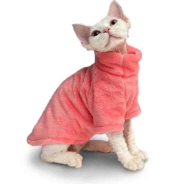 Fashionable Clothes for Cats Sphynx Cat Sweater Kitten Clothing Hound Dog Hoodie Clothes for Sphinx Cat Outfit Pet JumpsuitsB270726