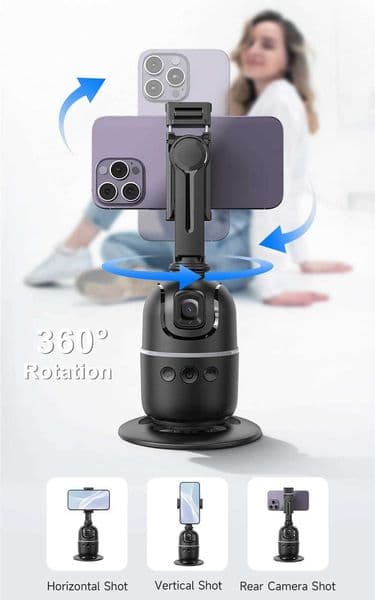 Desktop Atuo Face Tracking 360 Rotation Gimbal Gesture Control Stabilizer Bluetooth Selfie Stick Tripod for Mobile Video Vlog M240719