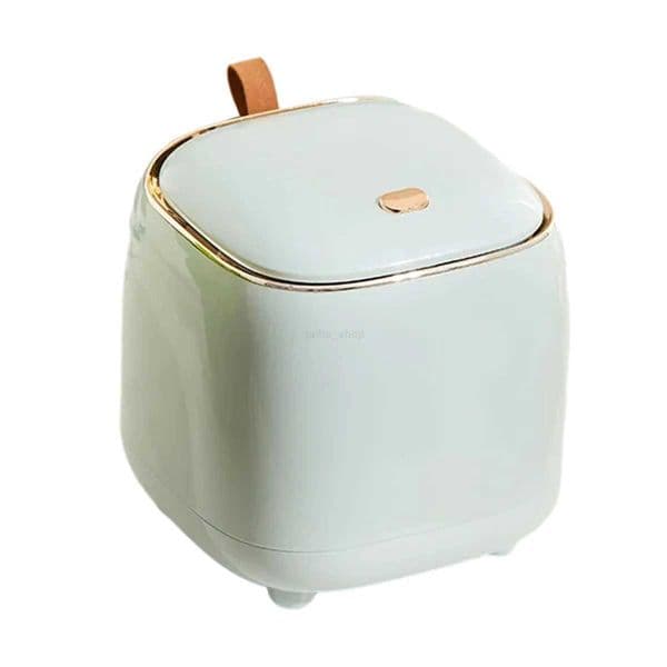 New Light Luxury Pressing Desktop Trash Can Double-layer Coffee Table Bomb Cover Small Storage BucketB240726