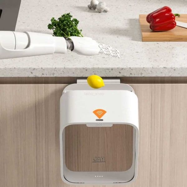 High Capacity Recycle Fashion 7L Wall-Mounted Smart Sensor Trash Can No Drilling Household Kitchen Bathroom Waste Bin for HomeB240726