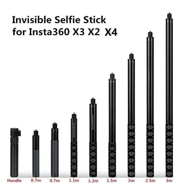Invisible Selfie Stick for Insta360 X3 X2 Selfie Stick Bullet Time Bundle Handle for Insta360 X4 Panoramic Camera Accessorie DJIM240719