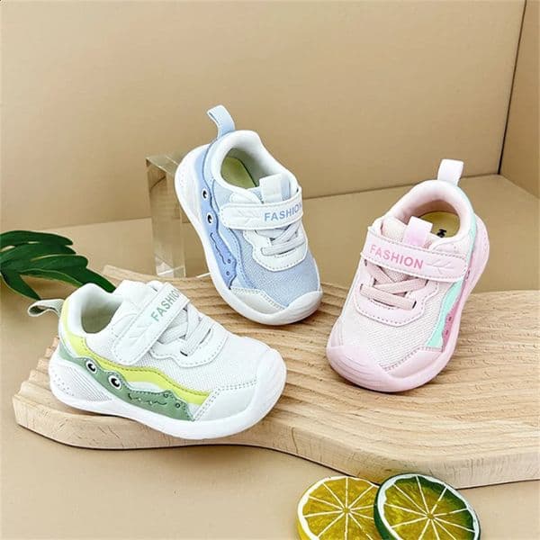 Spring Baby Shoes Mesh Breathable Toddler Kids Sport Outdoor Tennis Soft Sole Little Girls Boys Sneakers EU1525 240723
