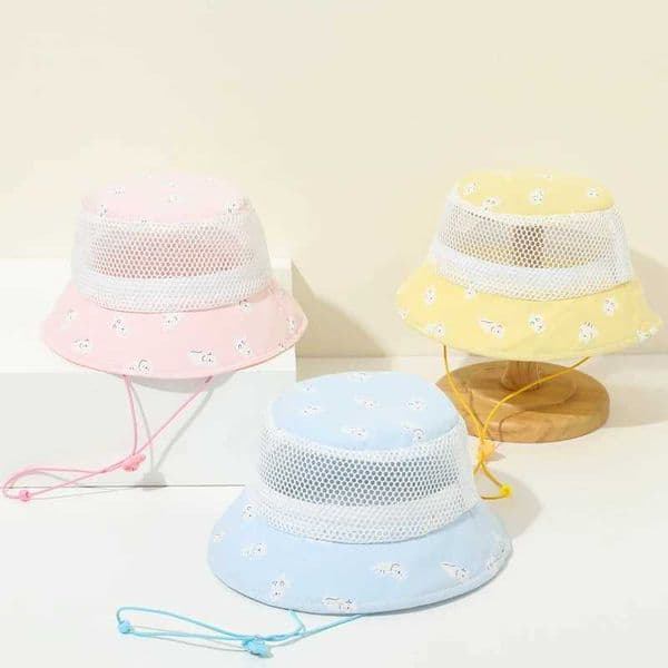 Summer childrens sun hat cartoon mesh childrens Panama baby hat girl baby hat baby accessories toddler bucket hat 1-3YW240715