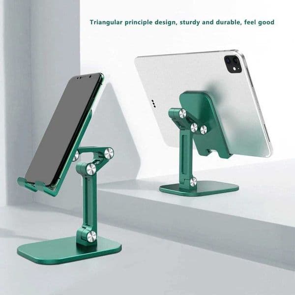 Three Sections Foldable Desk Mobile Phone Holder For iPhone For iPad Tablet Flexible Table Desktop Adjustable Smartphone StandM240725
