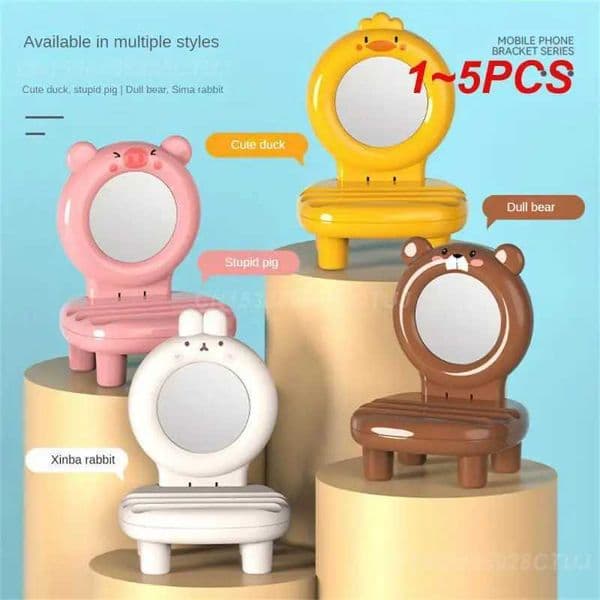 1~5PCS Mobile Phone Stand Cartoon Abs Desktop Phone Stand Bracket Chair Mobile Phone Holder Mini Cute Mobile Phone HolderM240725