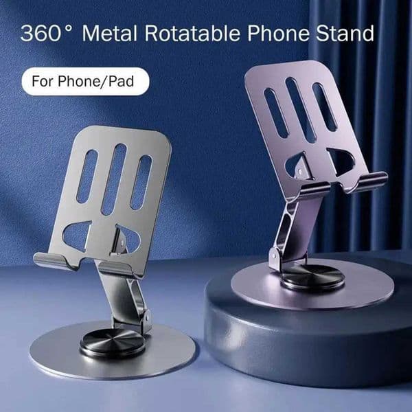Full Metal Rotatable Mobile Phone Holder For Phone IPad Adjustable Flexible Folding Lazy Desktop Universal BracketM240725