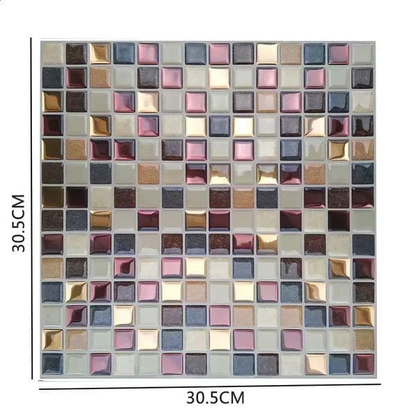 2026 12X12 Kitchen Backsplash Wall Tiles Peel And Stick Stickers Wallpaper 3D Waterproof Self Adhesive Tile Mosaic Wallsticker 240727 Free Shipping