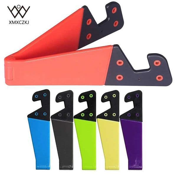 XMXCZKJ 1Pcs Universal Desktop Stand Colorful Portable Foldable V model Mobile Phone Mount Holder Stand Cradle For Cell PhoneM240725