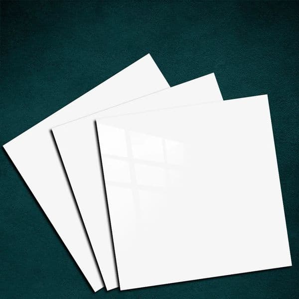 10x White Tile Stickers Stick Bathroom Kitchen Home Wall Or Floor Selfadhesive Decoration Posters 240727