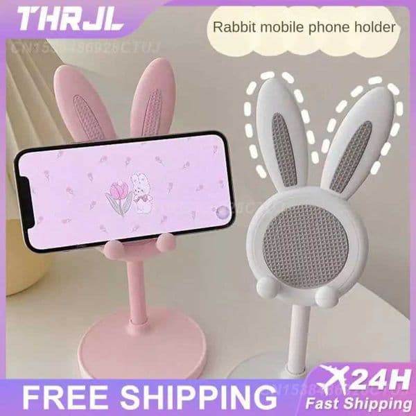 Phone Holder Desktop Universal 2023 Mobile Phone Holder Phone Accessories Bracket Cute Lovely Rabbit Tablet Support AdjustableM240725