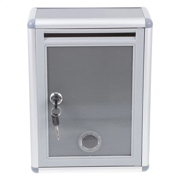 Suggestion Box Lockable Mailbox Storage Holder Aluminum Alloy Office Supplies Staff Letter Container Metal Letterbox 240718