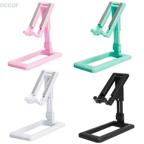 1PC 140*72*11.5mm Portable Plastic Silicone Adjustable Tablet Mobile Phone Desktop Holder for Watching Videos ReadingM240725