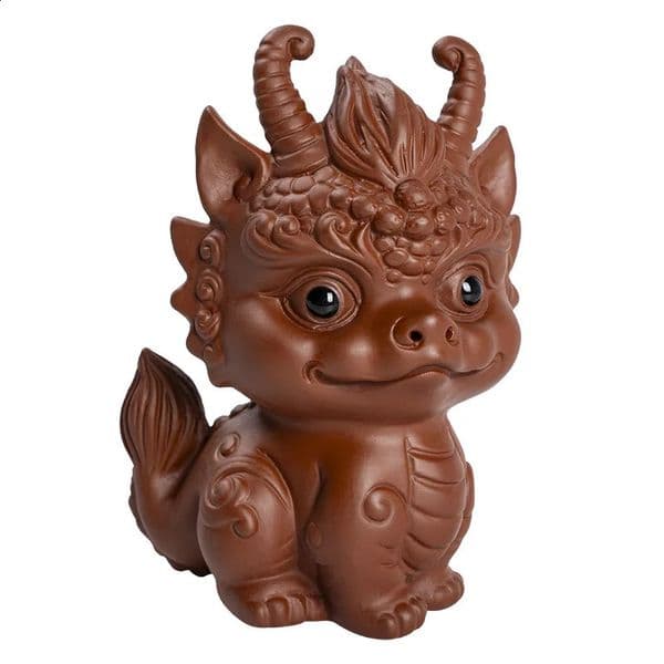 Luxury room Designer Decor Purple Sand Pet Dragon Ornaments To Attract Wealth Fine Accessories Home Tea Table Personalized Decorations Decor 6