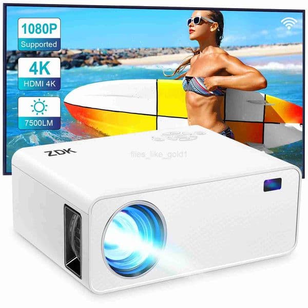 ZDK GC03 Portable Mini Projector LED Wifi Home Theater for Full HD 1080P 4k High Brightness With Screen Tripod Cinema SmartphoneM240729
