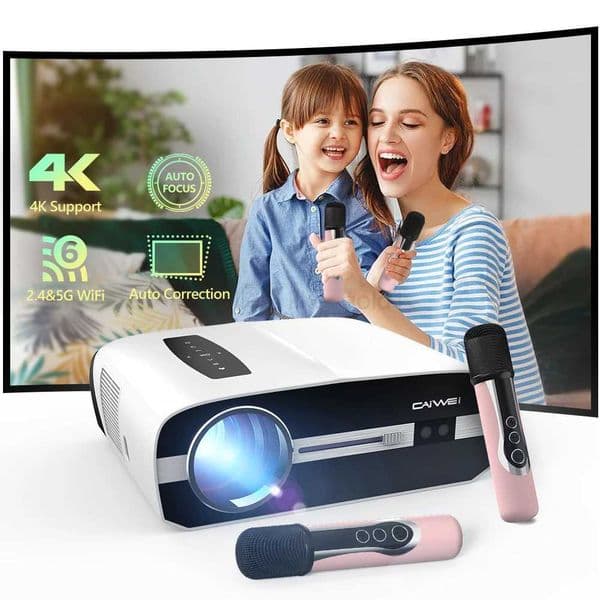 4K 1430ANSI High Brightness Smart WiFi6 Projector Auto Focus Daylight Projector for Movies Android Home Theater Beam ProjectorM240729