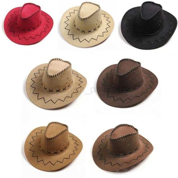 Fashion Cowboy Hat for Kids Personalized Party Str Hat Suede Fabric Sun Hat Children Western Cowboy Hat for Boys GirlsXJ240729
