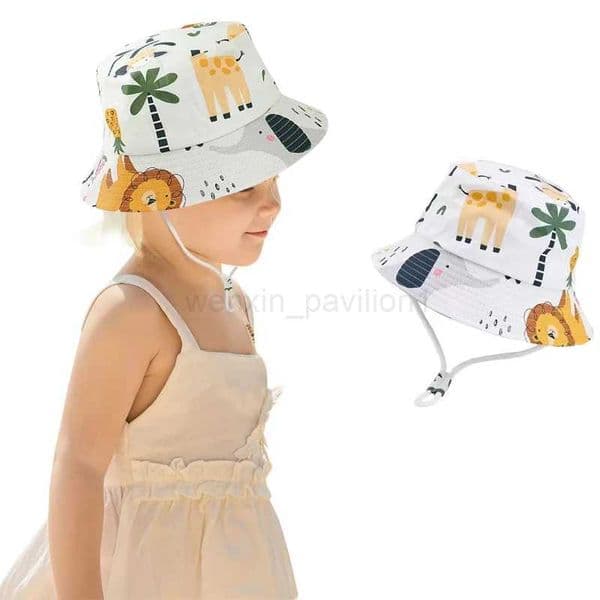 Summer Panama Baby Girls Hat Autumn Cartoon Boys Fisherman Hat Baby Sun Hat Outdoor UV Bucket Hat for Kids Toddler Bonnets SummeXJ240729