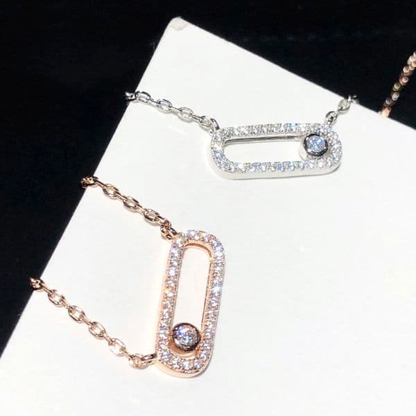necklace for woman designer diamond Sterling Silver T0P quality luxury brand designer 925 silver Gold plated 18K brand designer European size with box 018