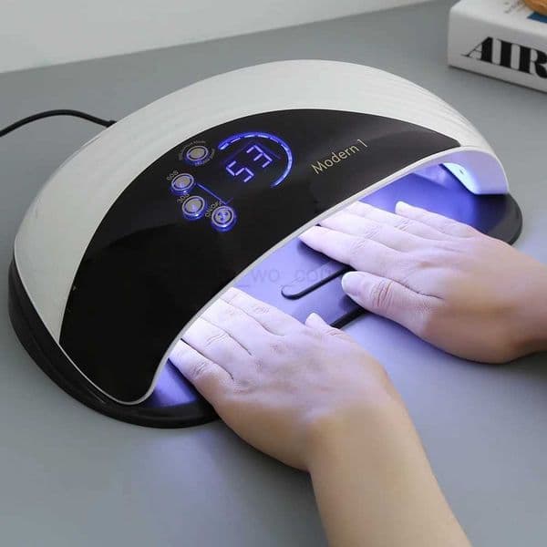 268W UV LED Manicure Nail Lamps Two Hands Big Nail Dryer for Curing UV Gel Varnish Nail Tools With Sensor LCD Display 4 TimersM240729