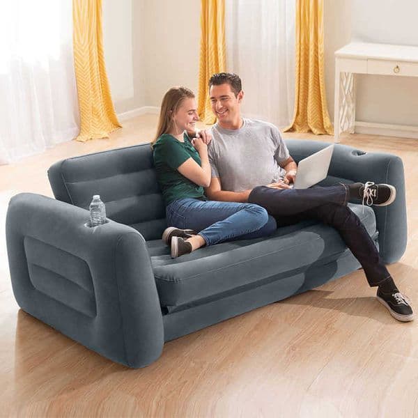 Other Furniture Iatable sofa double square foldable lazy fashion modern simple sand hair Q240729