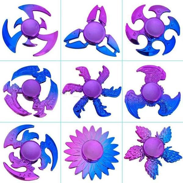 New Plastic Rainbow Fidget Spinner Gradient Color Hand Spinner Fingertip Gyro Anti-Anxiety Kids Adult Decompression ToysM240729