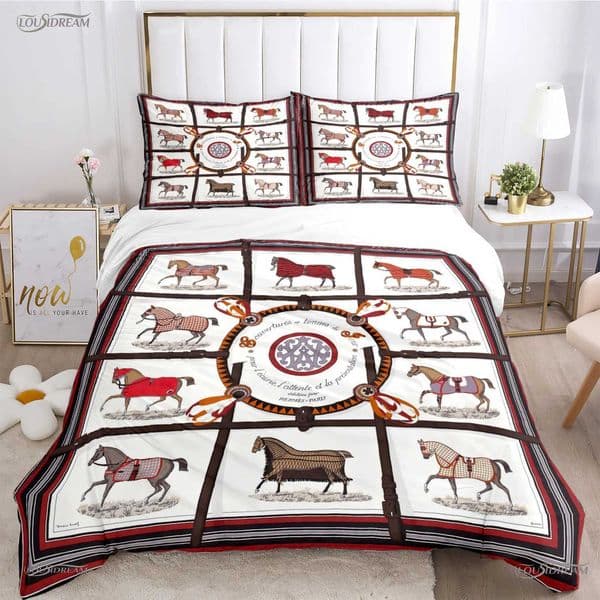 Fashin Ethnic Frame Horse All Season Duvet Cover Comforter Bedding set Soft Quilt Cover and Pillowcases Single/Double/Queen/King Y240730