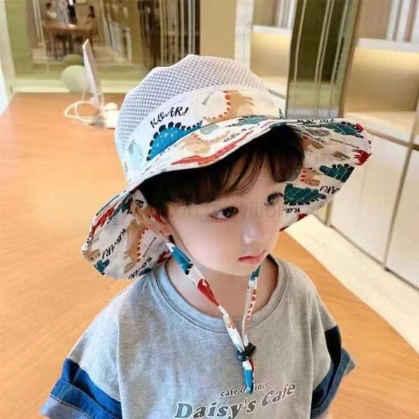 Summer Thin Mesh Breathable Fisherman Hat Large Sun Hat Girls Baby Sun Hat Childrens Hat Large Brim Sun ProtectionXJ240730