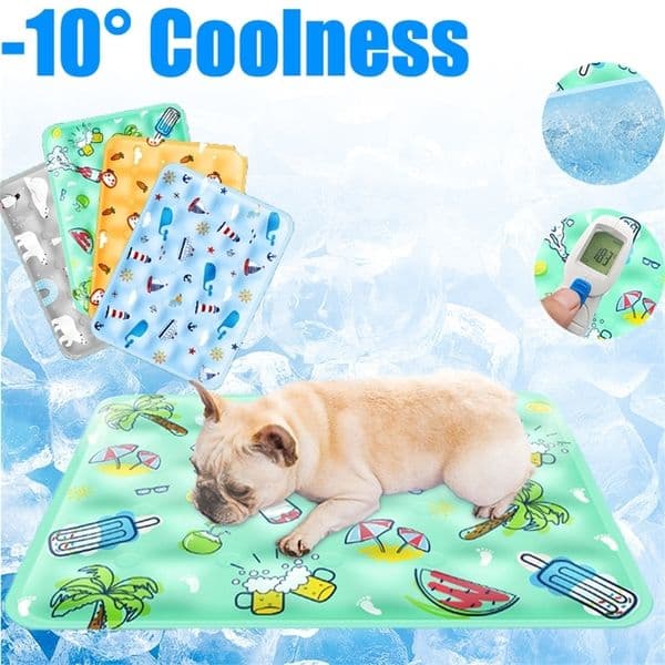 Pet Cooling Mat Dog Cat Sleeping Pad Cool Ice Silk Moisture-proof Mattress Cushion Summer Small Animal Cold Bed 5 sizes 240729