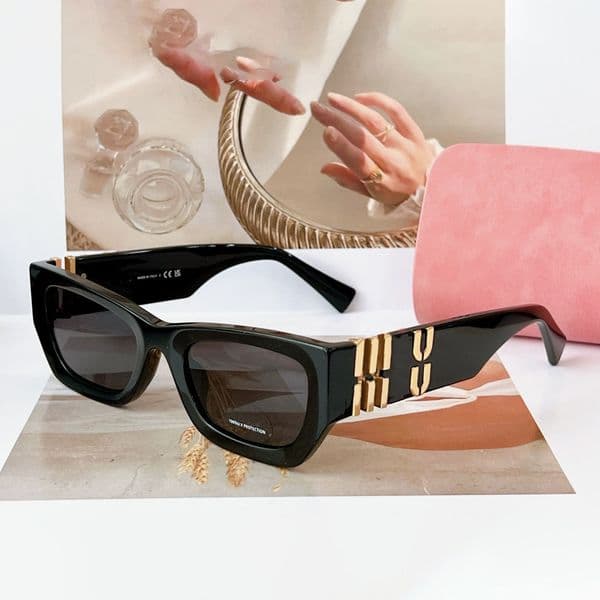 designer for women SMU 09WS same style glasses classic hollow letters UV400 sunglasses with box
