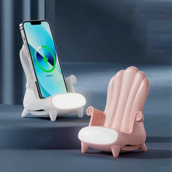 Wireless Charging Stand Portable Mini Chair Universal 15W Chair Holder Charger Desktop Phone Charging Holder Fast ChargerM240731