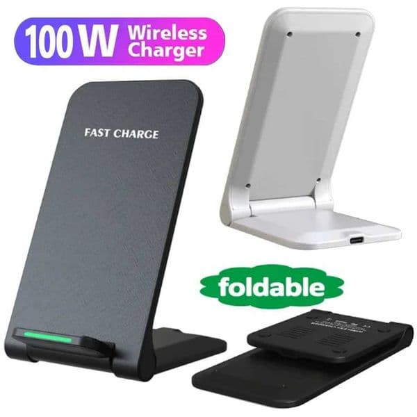 100W Wireless Charger For iPhone 14 13 12 Pro Max 15 Phone Stand Fast Charging Charger for Samsung Note 20/10 S24 Ultra FoldableM240731
