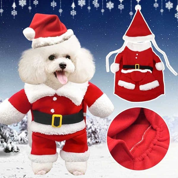 New Year Christmas Cat Costumes Funny Santa Claus Clothes For Small Cats Dogs Xmas Pet Cat Clothing Winter Kitty Kitten OutfitsXJ240731