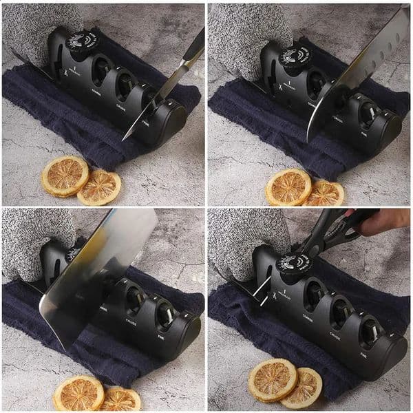Luxury Designer Decor With Adjustable Angle 4-Level Scissors Machine Professional room Kitchen Sharpening Knife Decoration For Home 8