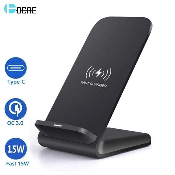 DCAE 15W Wireless Charger Stand For iPhone 15 14 13 12 11 Pro XR 8 XS USB C Fast Charging Holder for Samsung S24 S23 S22 Note 20M240731