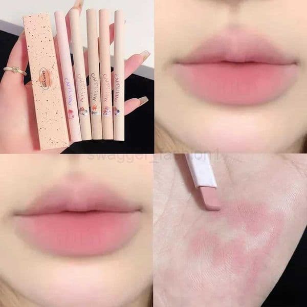 Nude Matte Lipstick Pencil Long Lasting Lip Liner Non-stick Cup Outline Natural Lip Shape Lip Gloss Contour Makeup CosmeticsXJ240731