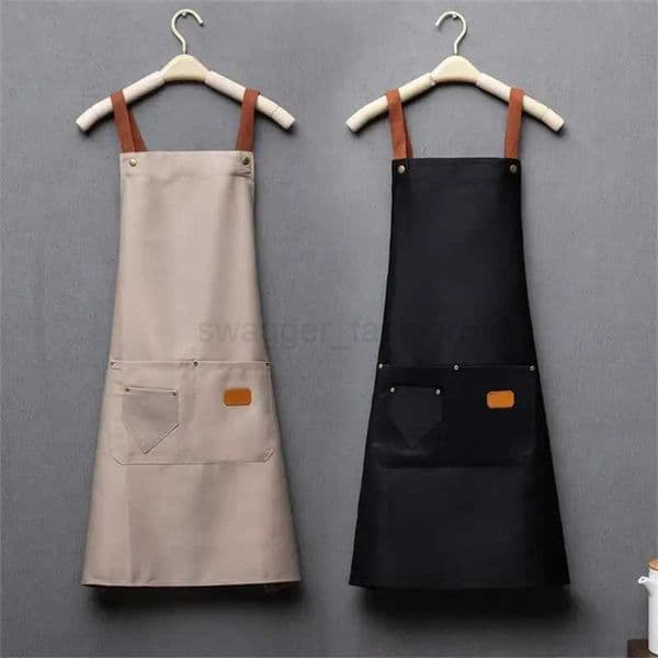 New Fashion Kitchen Aprons for Woman Men Chef Work Apron for Grill Restaurant Bar Shop Cafes Beauty Nails Studios UniformXJ28475