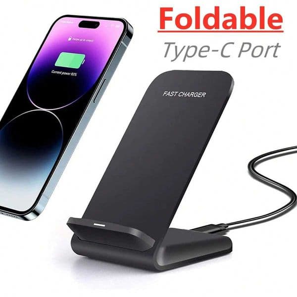 40W Wireless Charger Stand Pad for IPhone 15 14 13 12 11 Pro XR 8 X XS Max Samsung Induction Fast Charging Dock StationM240731