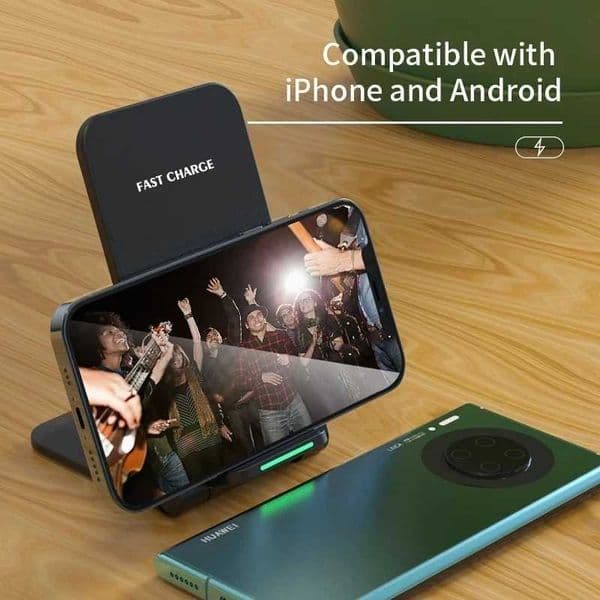 100W Foldable Wireless Charger Stand Pad Fast Charging For iPhone 15 14 13 12 11 XS XR Samsung S21 S20 S24 Huawei Qucik Charger M240731