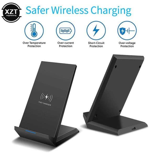 15W/10W Qi Wireless Charger Stand For iPhone SE2 X XS XR 11 Pro 8 Samsung S20 S10 S9 Fast Charging Dock Station Phone ChargerM240731