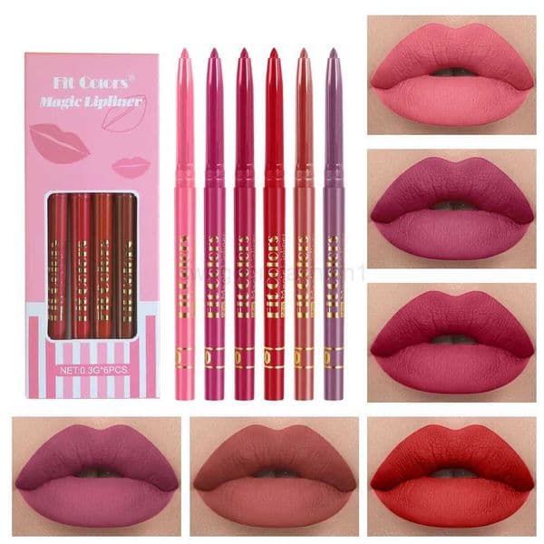 Fit Colors 3pcs/set Non-stick Cup Lip Liner Set Matte long-lasting waterproof lip liner Non-fading velvet lip makeupXJ240731
