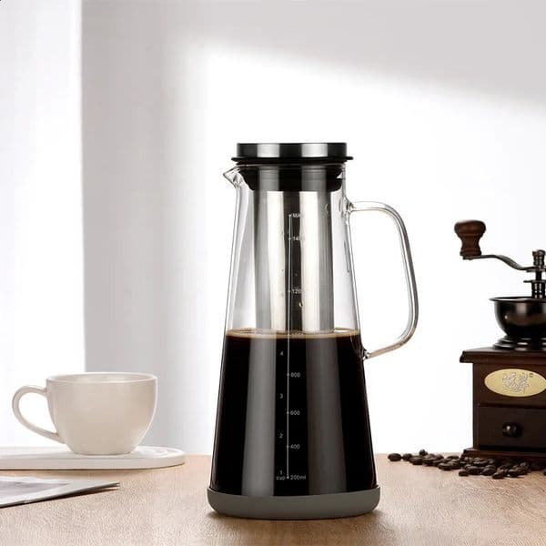 1500ML Ice Drip Coffee Pot High Borosilicate Glass Pot Household Scale Boffee Pot Stainless Steel Filter Cold Brew Coffee Pot 240731